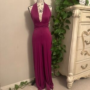 Vintage Bebe Halter Pantsuit size S.